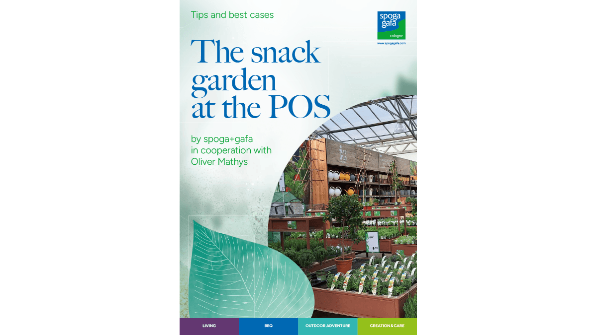 Ein ansprechendes Cover für das Whitepaper "Der Naschgarten am POS", das die bedeutende Rolle von Naschgärten im Handel hervorhebt und wertvolle Tipps sowie die Zusammenarbeit mit Oliver Mathys zur erfolgreichen Umsetzung essbarer Pflanzen am Verkaufsort präsentiert.