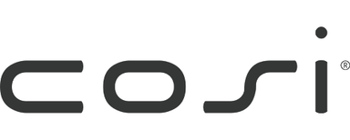 Logo Das Bild zeigt das Logo von "Cosi", einer stilisierten Wortmarke, die modernes Design mit einem auffälligen Markensymbol betont.