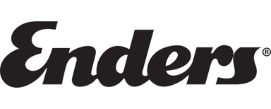 Logo Logo von Enders, mit dem Markennamen in einer fetten, stilisierten Schriftart, überwiegend in Schwarz auf einem weißen Hintergrund.